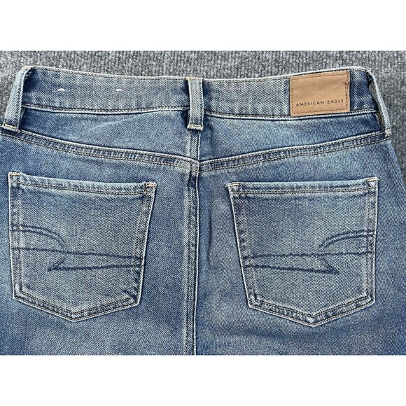 American Eagle Jeans Womens 0 Long Blue Tom Girl Stretch Light Wash Tag - Picture 7 of 11